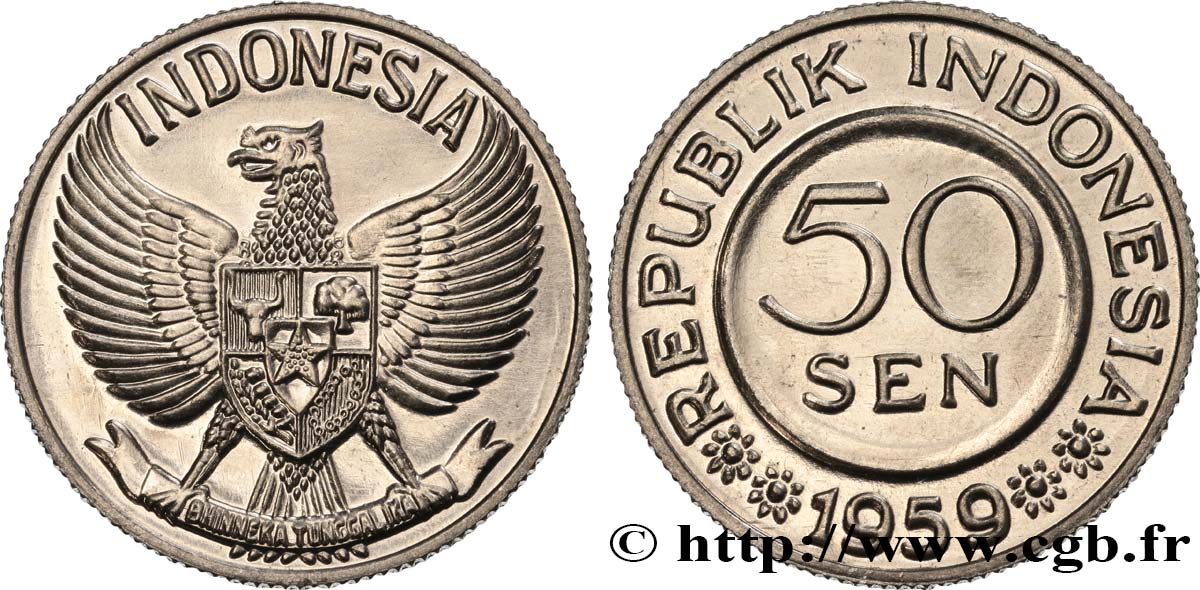 INDONESIEN 50 Sen 1959  fST 