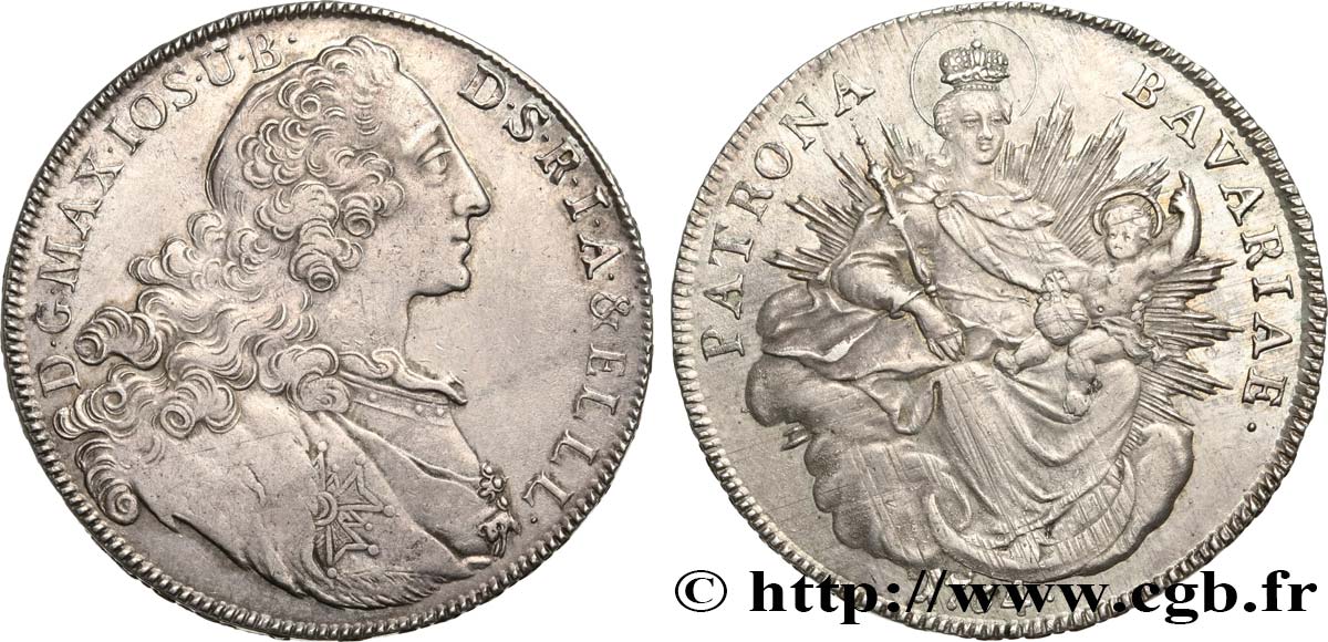 GERMANIA - ELETTORADO DI BAVIERA - MASSIMILIANO III GIUSEPPE Thaler 1764 Munich q.SPL/SPL 