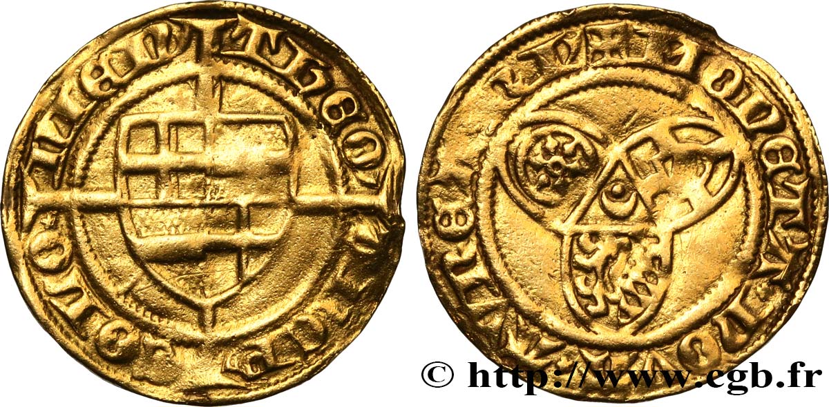 ARCHBISHOPRIC OF COLOGNE - DIETRICH II OF MOERS Florin d or (Gulden) (1440) Riel VF 