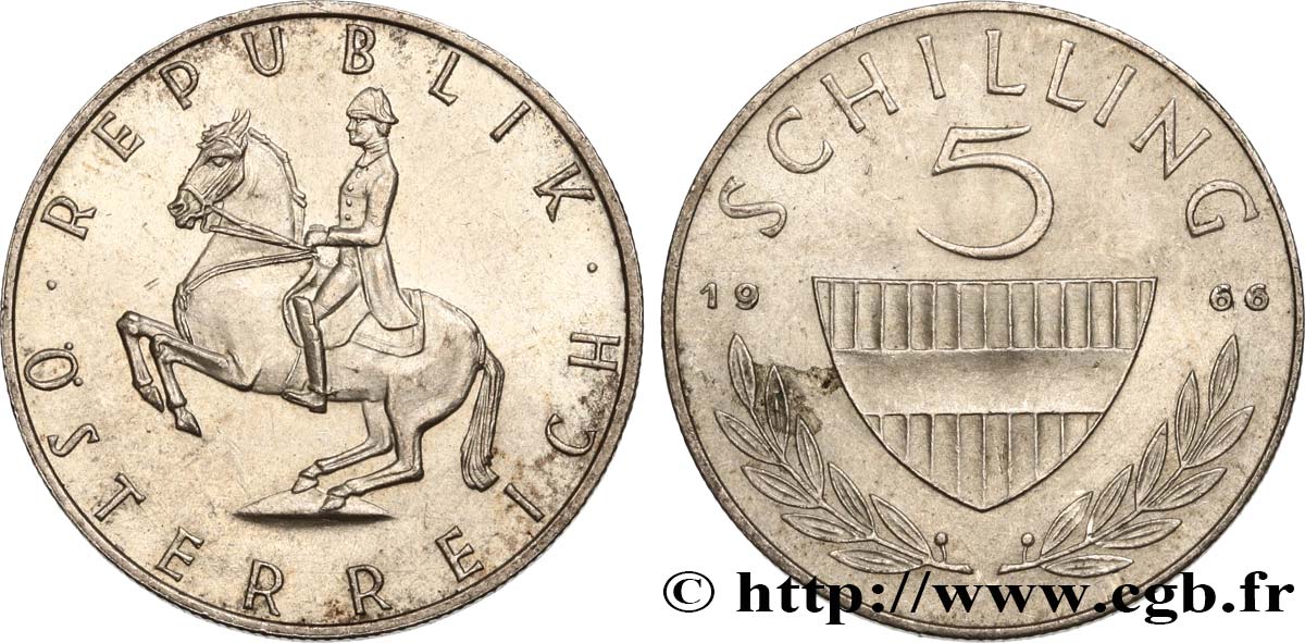 AUSTRIA 5 Schilling 1966  AU 
