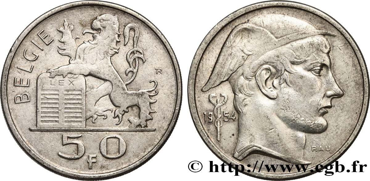 BÉLGICA 50 Francs légende flamande 1954  MBC 
