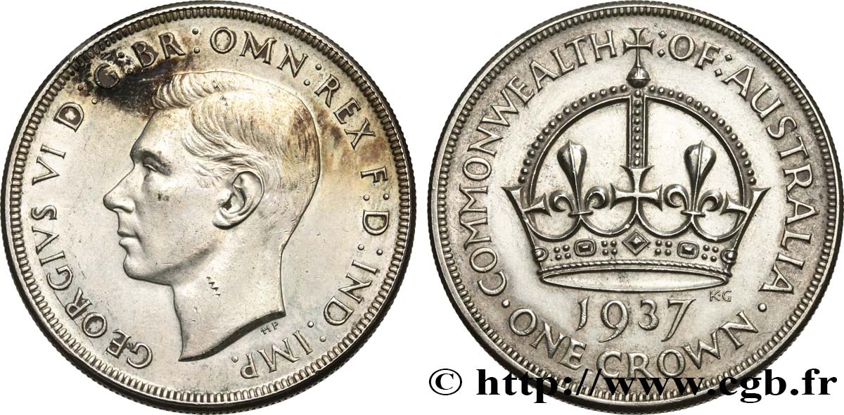 AUSTRALIA 1 Crown Georges VI 1937 Melbourne EBC 