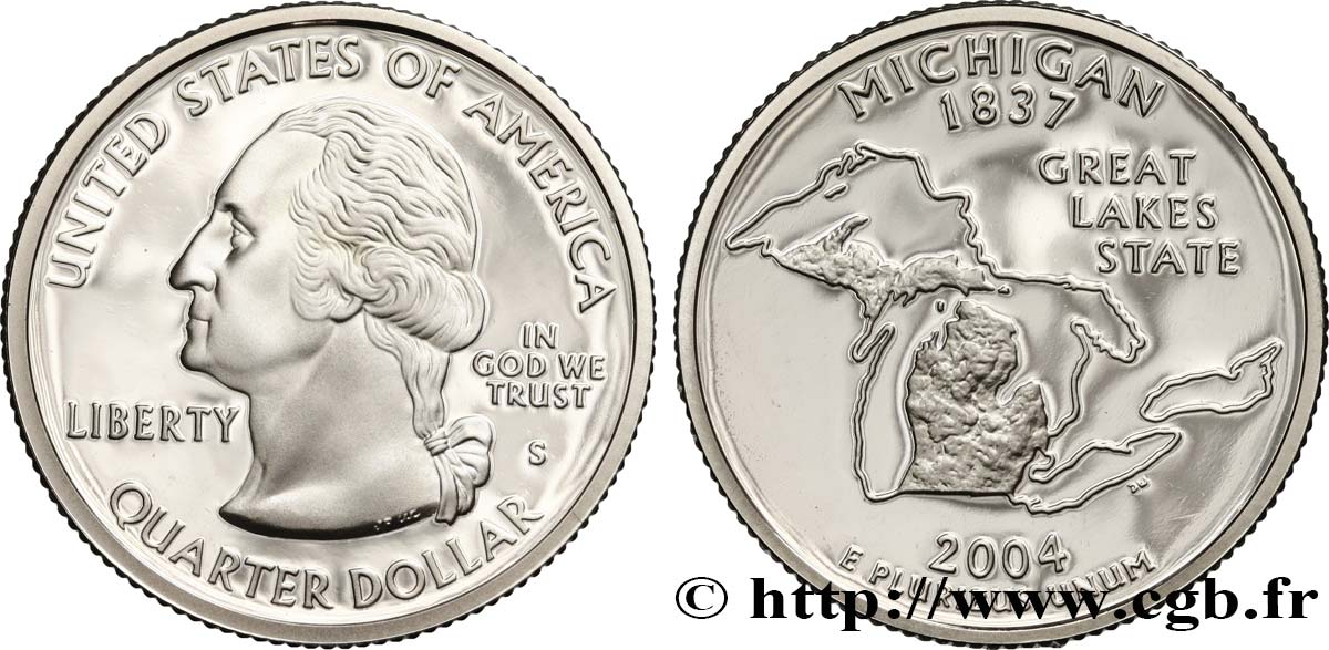 VEREINIGTE STAATEN VON AMERIKA 1/4 Dollar Michigan - Silver Proof 2004 San Francisco fST 
