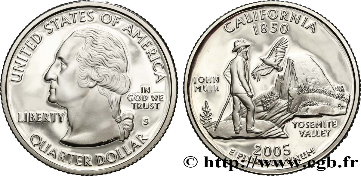 UNITED STATES OF AMERICA 1/4 Dollar Californie - Silver Proof 2005 San Francisco MS 