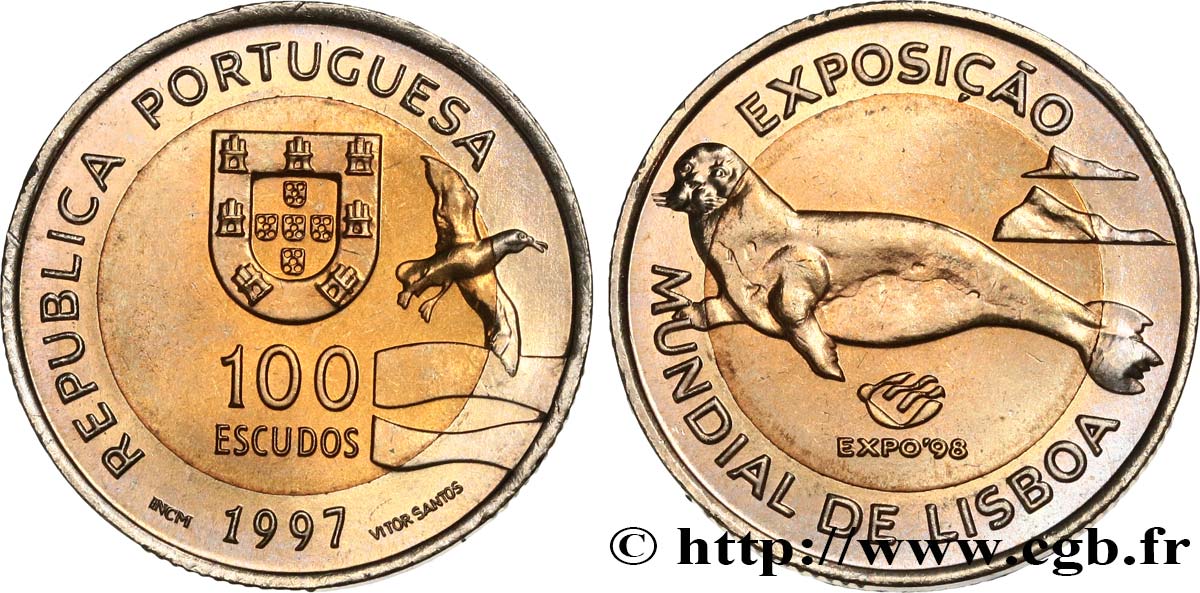 PORTUGAL 100 Escudos Exposition Universelle de Lisbonne 1997  MS 