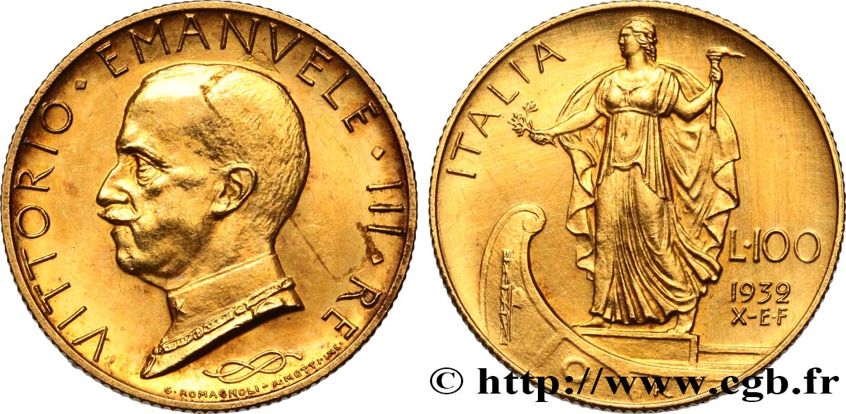 ITALIE - ROYAUME D ITALIE - VICTOR-EMMANUEL III 100 Lire, an X 1932 Rome SUP 