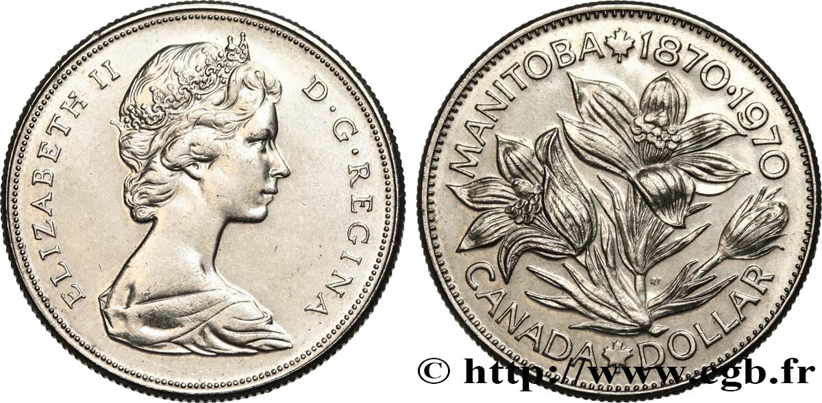 CANADá
 1 Dollar Manitoba Elisabeth II 1970  EBC 