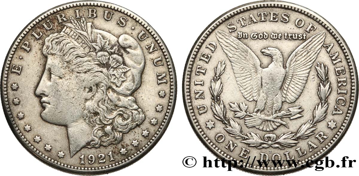 UNITED STATES OF AMERICA 1 Dollar type Morgan 1921 San Francisco VF 
