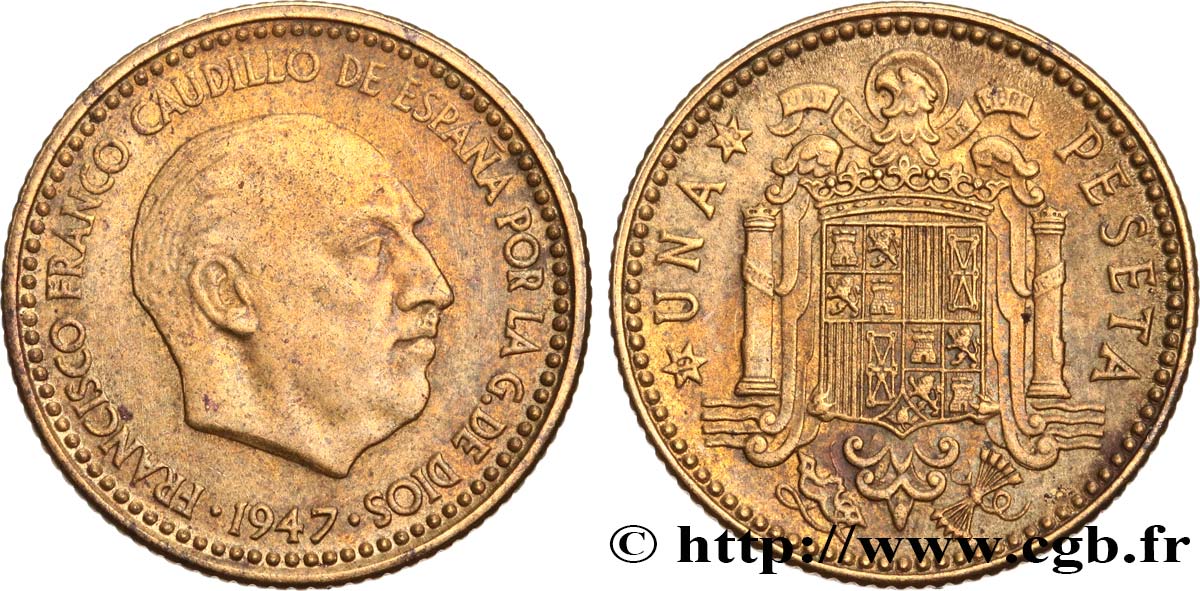 ESPAGNE Peseta (1948) 1947  SUP 