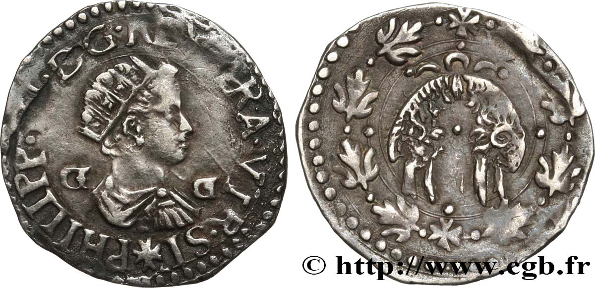 ITALIE - ROYAUME DE NAPLES ET SICILE - PHILIPPE III D ESPAGNE 1/2 Carlino n.d. Naples BB 