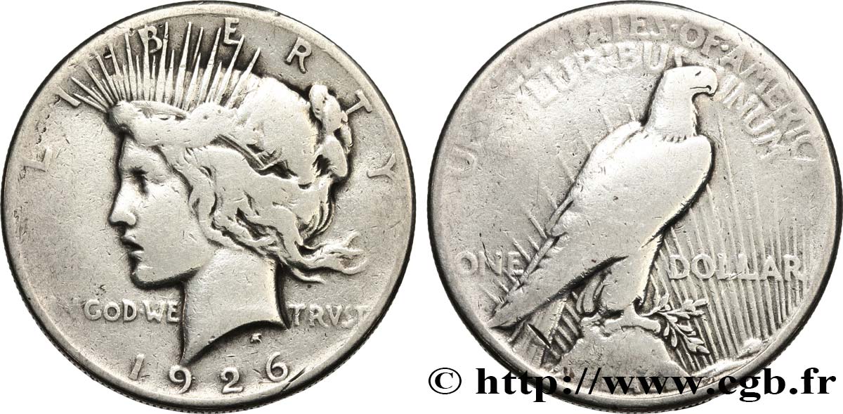 UNITED STATES OF AMERICA 1 Dollar type Peace 1926 Denver F 