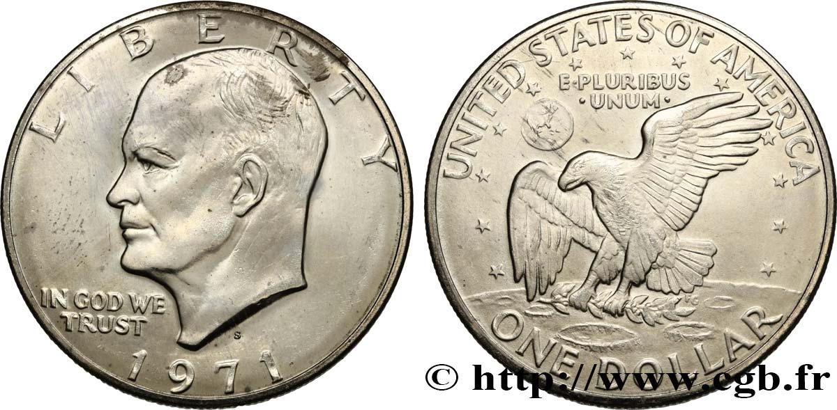  TATS UNIS D AM RIQUE 1 Dollar Eisenhower 1971 San Francisco S Fwo 