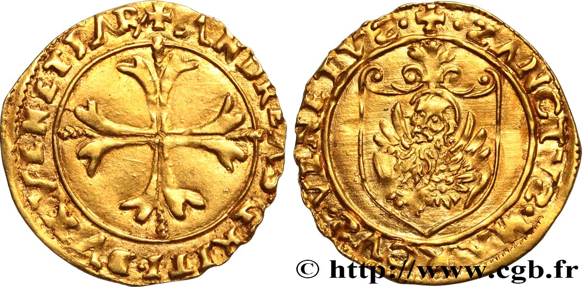 ITALIA - VENECIA - ANDREA GRITTI (77° dux) Scudo d oro, 3e type n.d. Venise MBC 