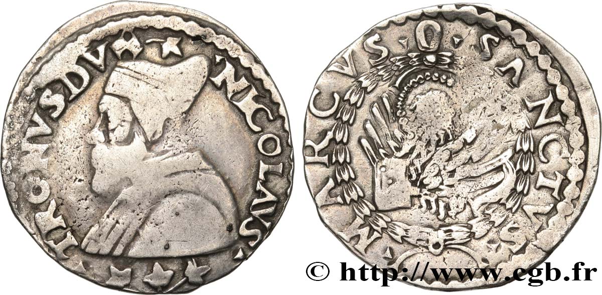ITALIA - VENECIA - NICCOLÒ TRON (68° dux) Trono ou Lira de 20 soldi - 1er type N.D.  BC 