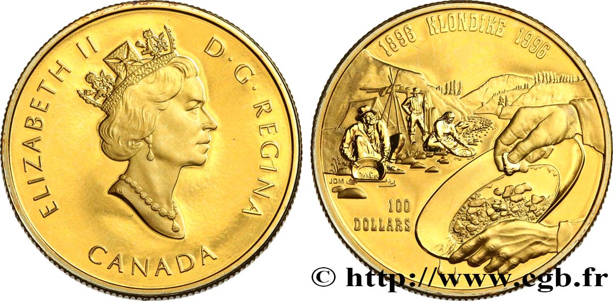 CANADA 100 Dollars Ruée vers l or du Klondike
 1996  MS 