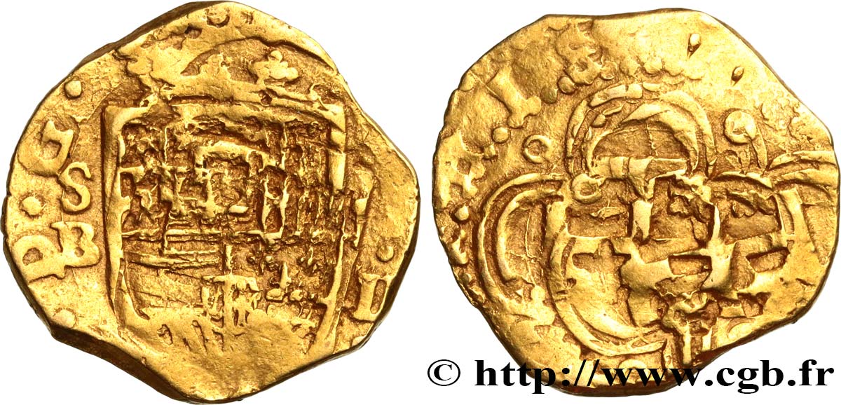 SPANIEN - KÖNIGREICH SPANIEN - PHILIPPE II. 2 Escudos n.d. Séville fSS 