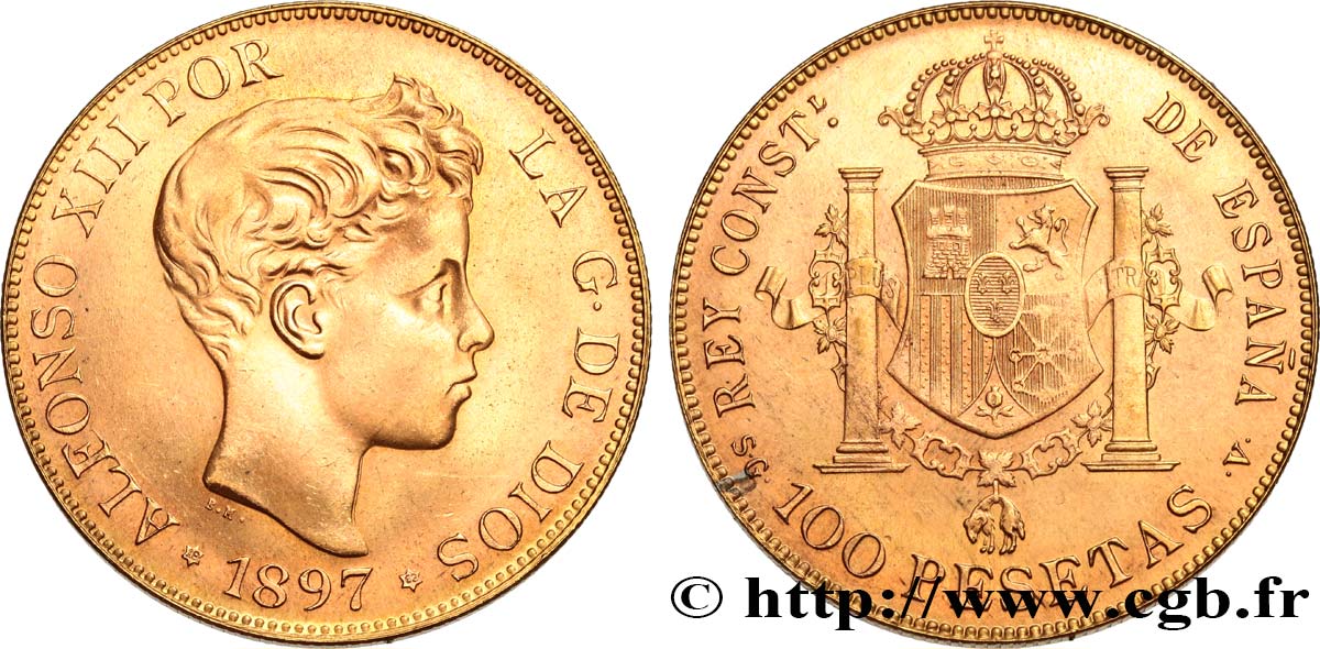 SPAIN 100 Pesetas Alphonse XIII (19-62) 1962 Madrid MS 