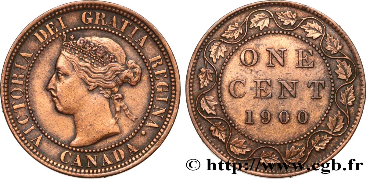 CANADA 1 Cent Victoria 1900  q.SPL 