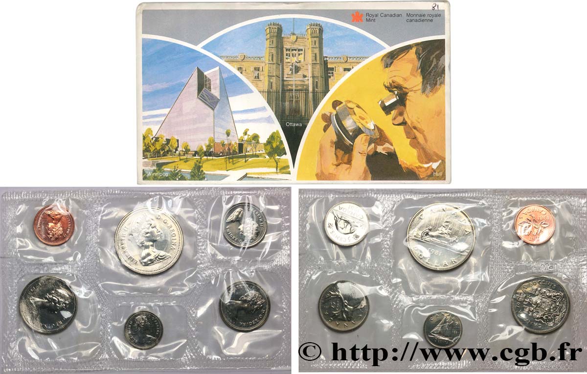 CANADA Série 6 monnaies 1981  MS 