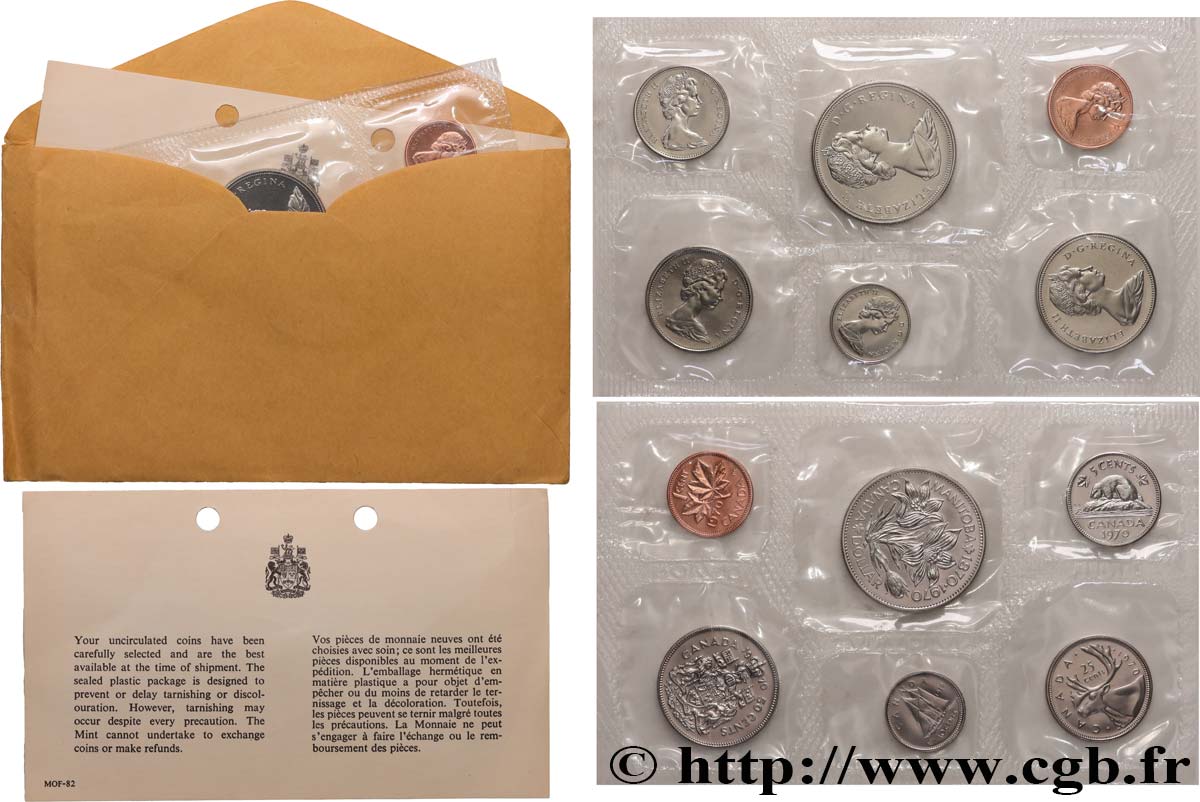CANADA Série 6 monnaies 1970  FDC 
