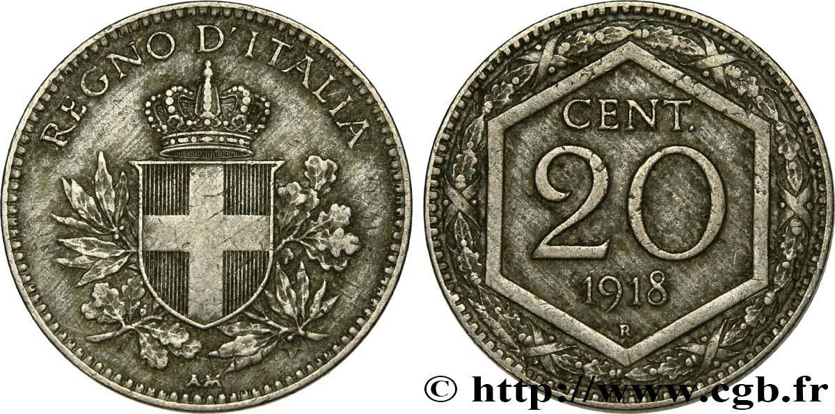 ITALIE 20 Centesimi 1918 Rome TTB 