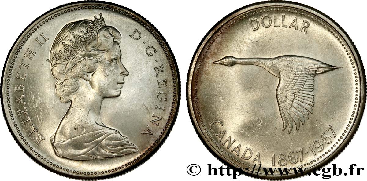 CANADA 1 Dollar centenaire de la Confédération 1967  SPL 