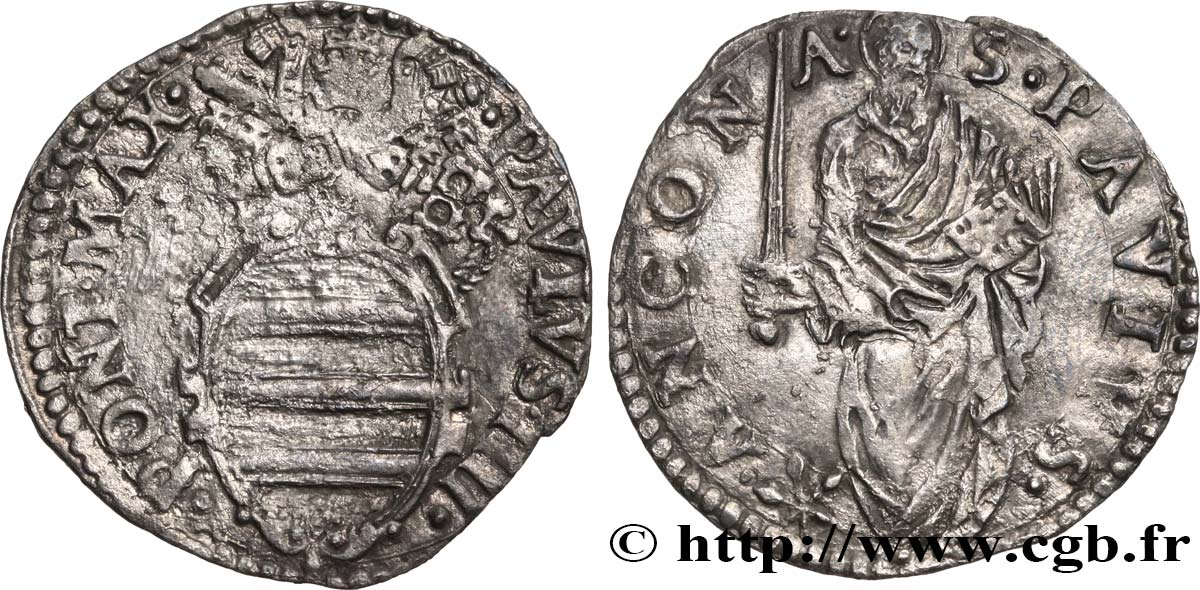 ITALIA - ESTADOS PONTIFICOS - PAULO IV (Gian Pietro Carafa) Giulio N.D. Ancône BC 
