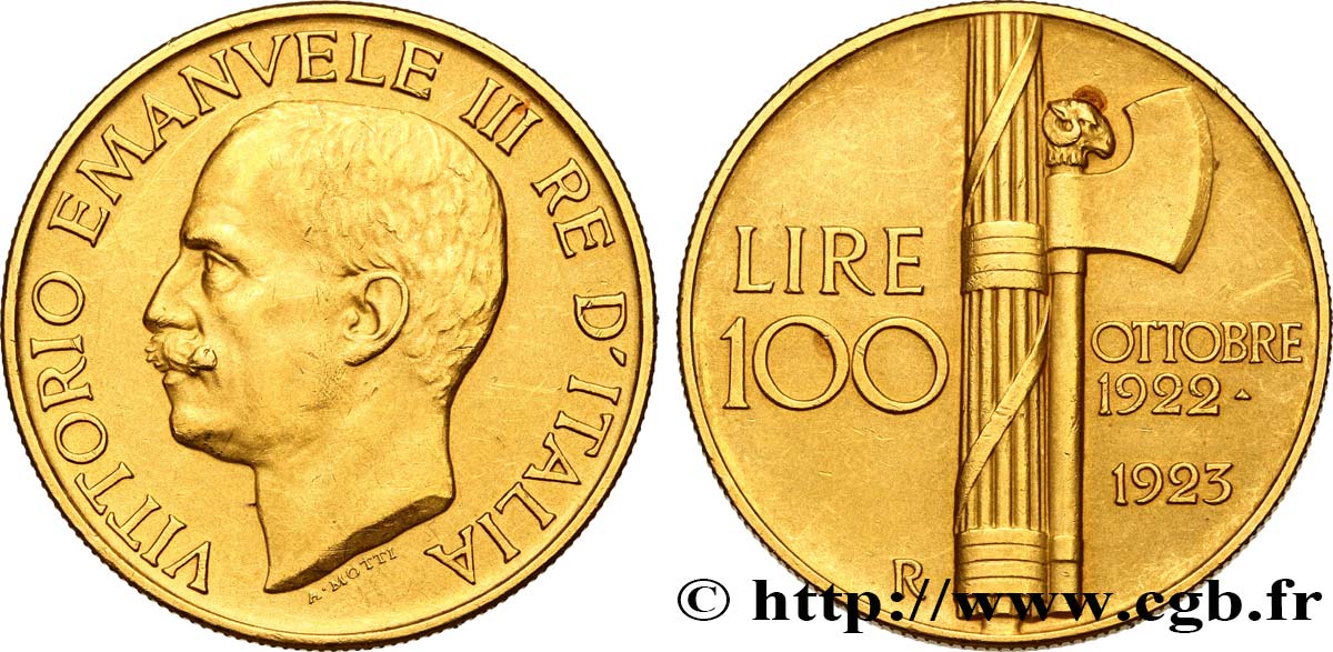 ITALIE - ROYAUME D ITALIE - VICTOR-EMMANUEL III 100 Lire 1923 Rome SUP/TTB+ 