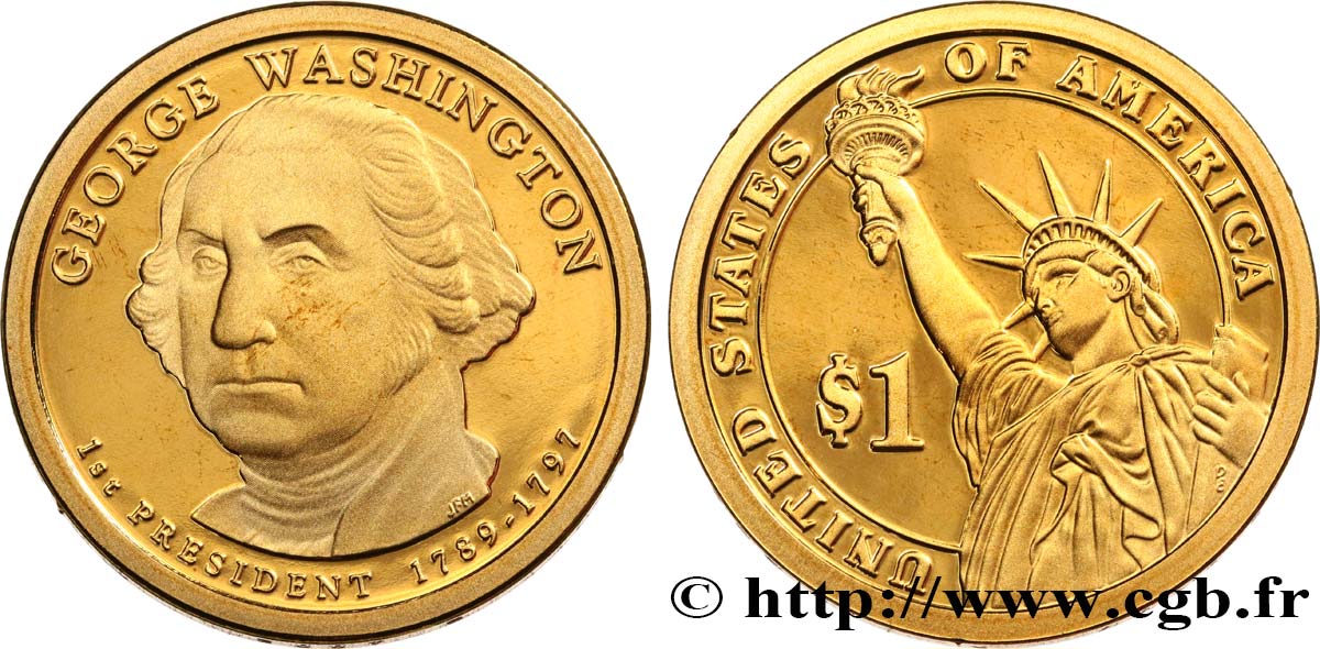 STATI UNITI D AMERICA 1 Dollar Georges Washington - Proof  2007 San Francisco MS 