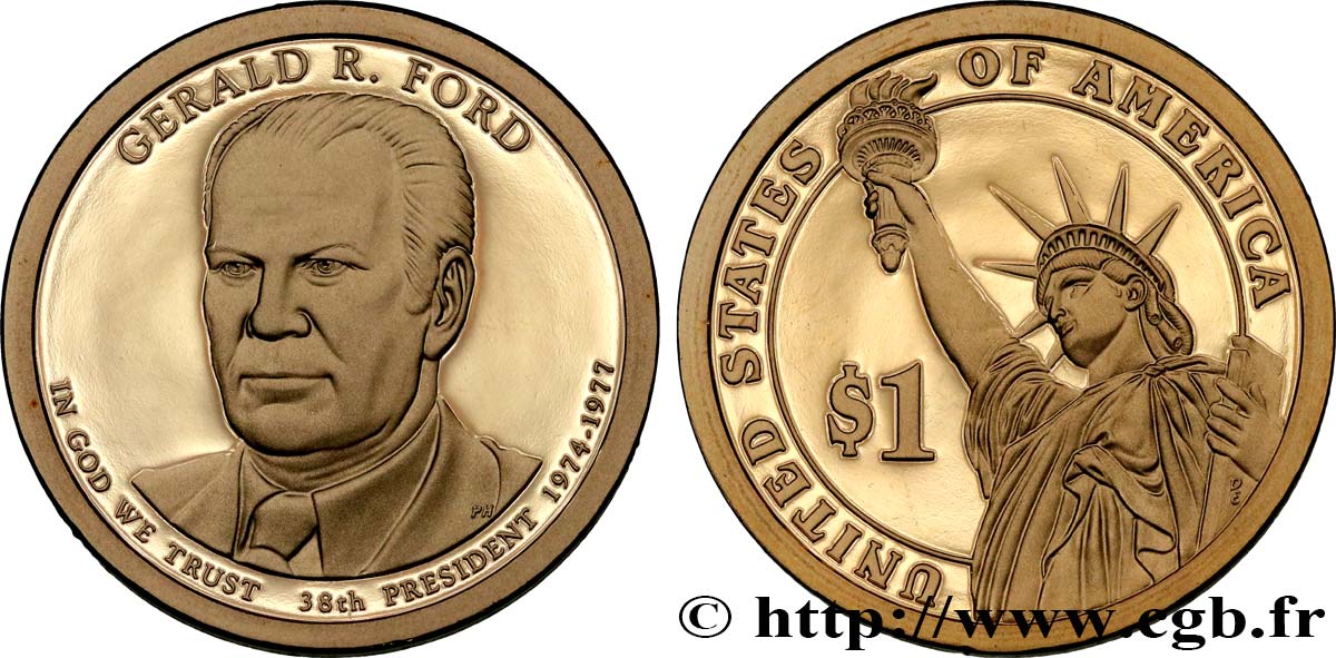 UNITED STATES OF AMERICA 1 Dollar Gerald R. Ford - Proof 2016 San Francisco MS 
