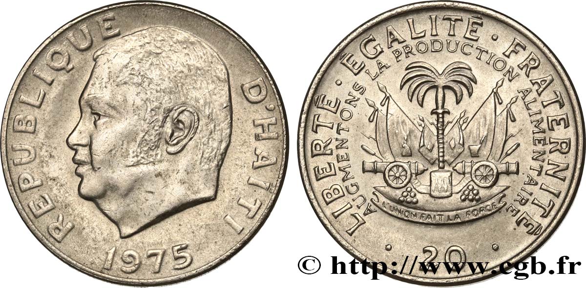 HAITI 20 Centimes FAO 1975  VZ 