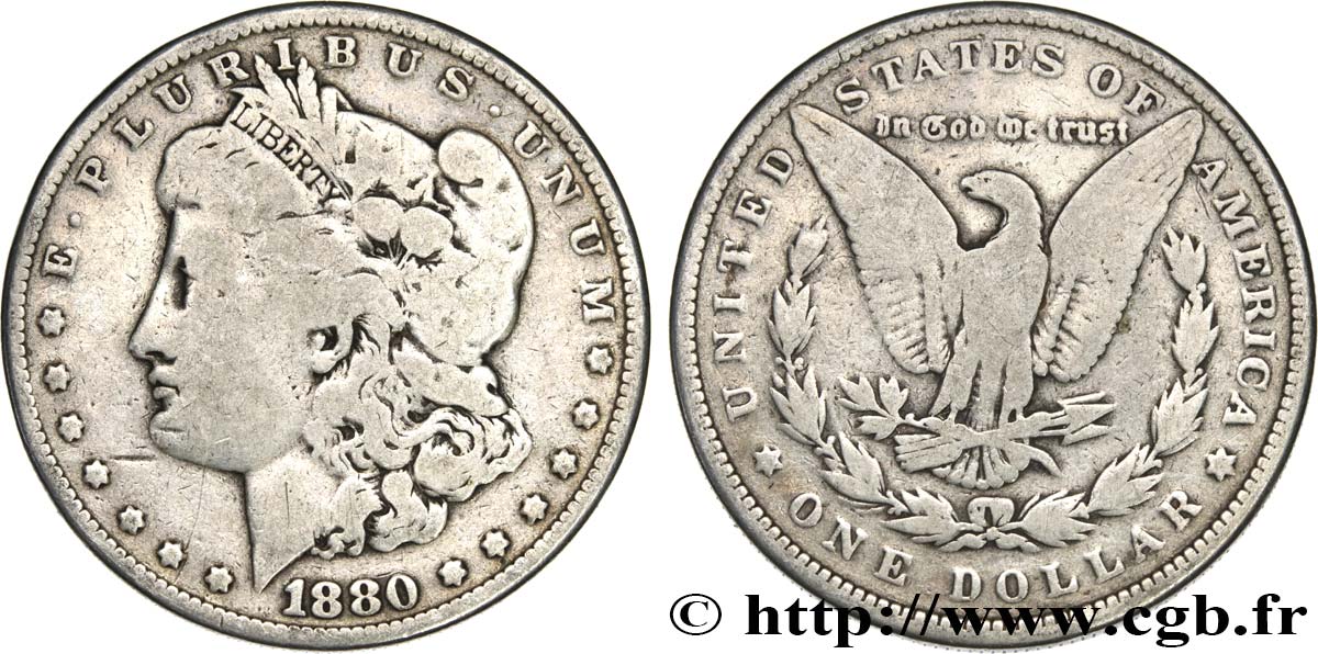 VEREINIGTE STAATEN VON AMERIKA 1 Dollar type Morgan 1880 Philadelphie S 