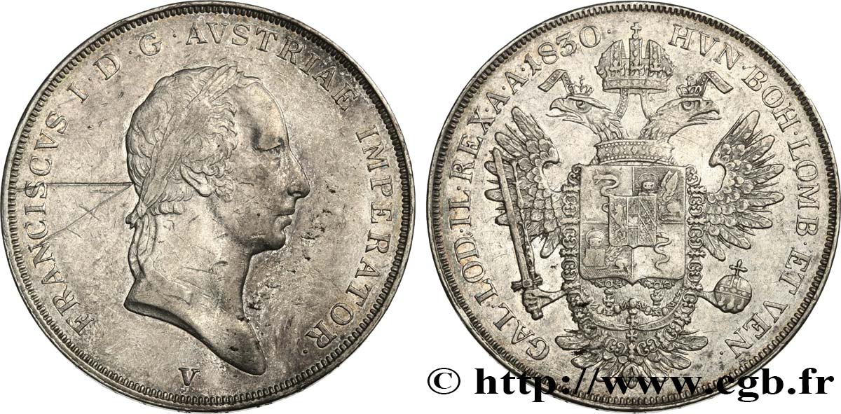 ITALIEN - LOMBARDEI UND VENETIEN 1 Scudo François Ier 1830 Venise fSS 