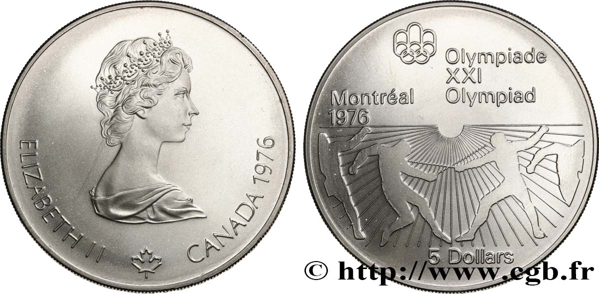 KANADA 5 Dollars JO Montréal 1976 escrime 1976  ST 