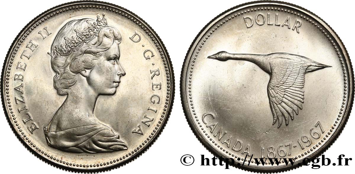 CANADA 1 Dollar centenaire de la Confédération 1967  SPL 