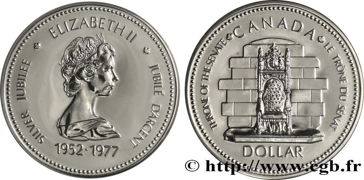 KANADA 1 Dollar Jubilé d’Elisabeth II 1977  ST 