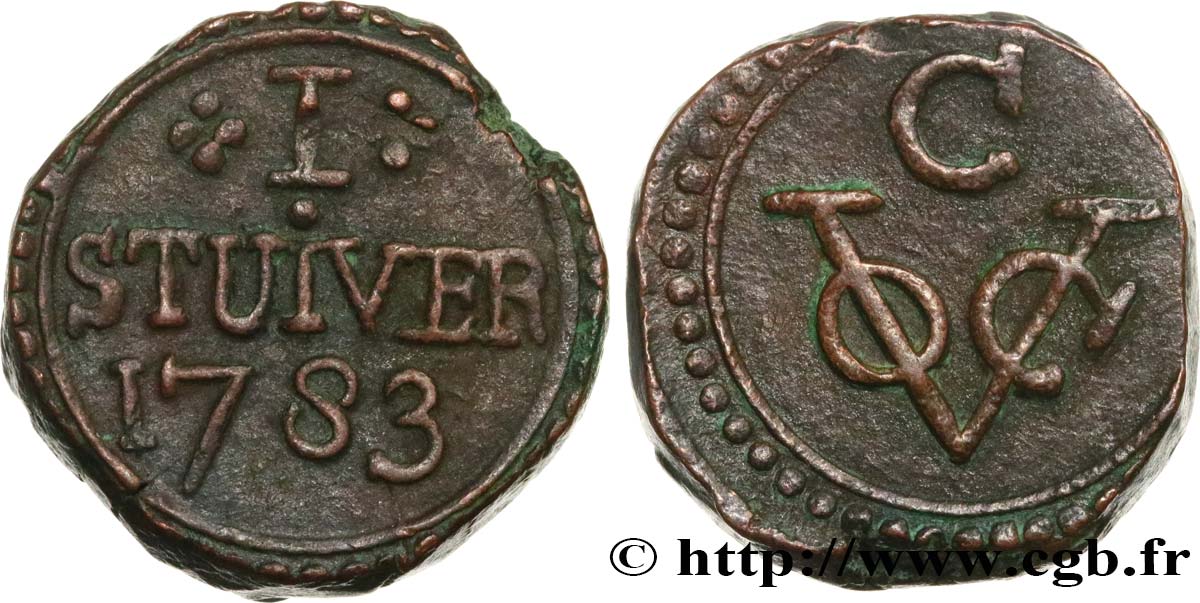 CEYLON 1 Stuiver 1783 Colombo fwo_546486 World coins