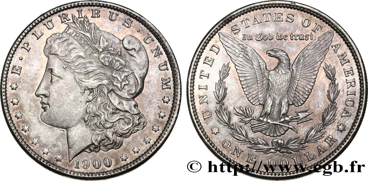 ÉTATS-UNIS D AMÉRIQUE 1 Dollar Morgan 1900 Philadelphie MS 
