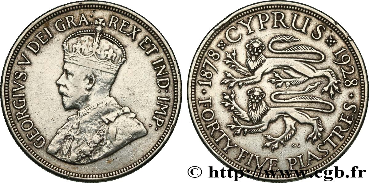 CIPRO 45 Piastres Georges V 1928  BB 