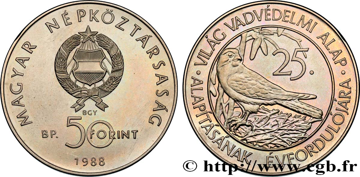 HONGRIE 50 Forint 1988 Budapest SPL 