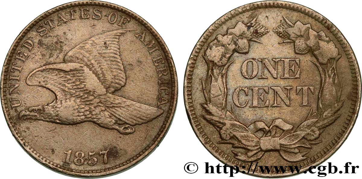 VEREINIGTE STAATEN VON AMERIKA 1 Cent “Flying Eagle” 1857 Philadelphie SS 
