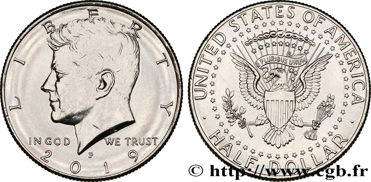 UNITED STATES OF AMERICA 1/2 Dollar Kennedy 2019 Philadelphie - P MS 