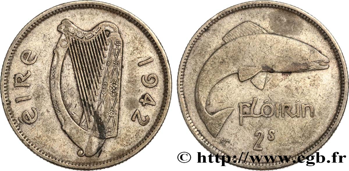IRLANDA 1 Floirin (Florin) 1942  BC+ 