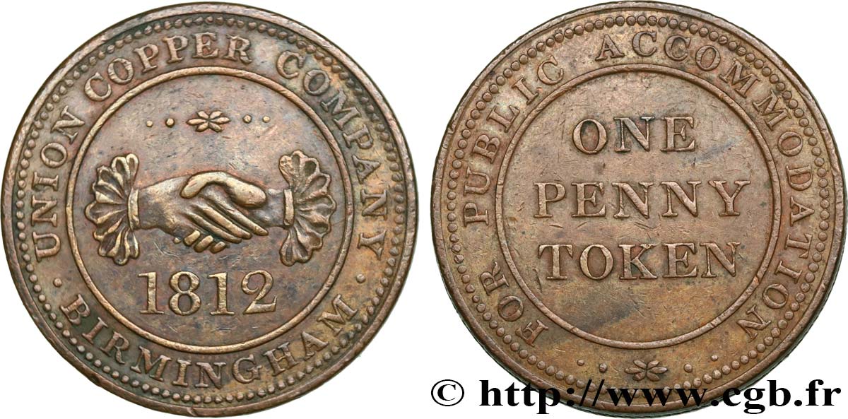 GETTONI BRITANICI 1 Penny Token 1812  q.SPL 