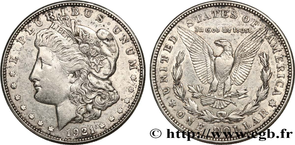 VEREINIGTE STAATEN VON AMERIKA 1 Dollar Morgan 1921 Denver SS 