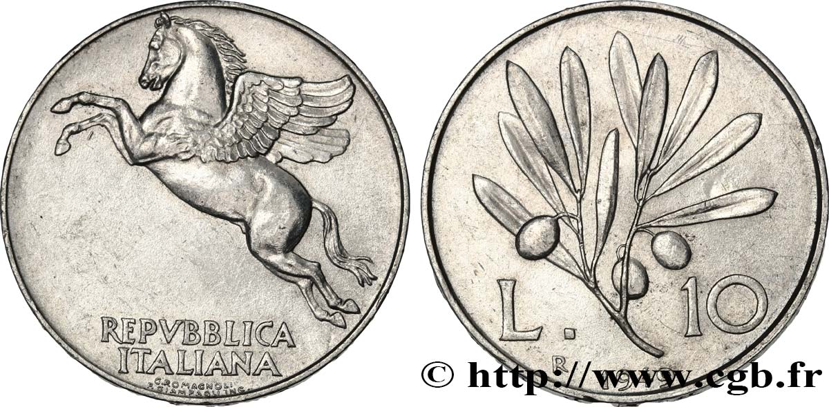 ITALIA 10 Lire 1949 Rome EBC 