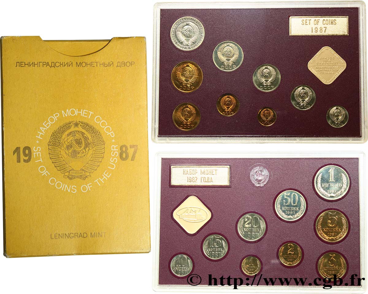 RUSSLAND - UdSSR Série 9 Monnaies 1987 1987 Léningrad ST 