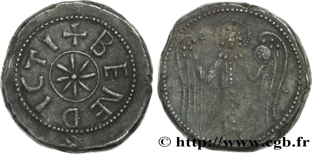 ITALY - PAPAL STATES - BENEDICT VIII (Teofilatto) Bulle papale n. d. Rome XF 