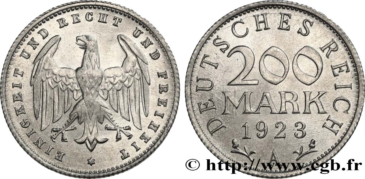 DEUTSCHLAND 200 Mark aigle 1923 Berlin ST 