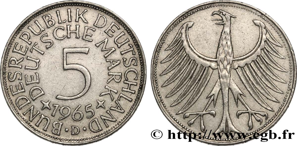 DEUTSCHLAND 5 Mark 1965 Munich SS 